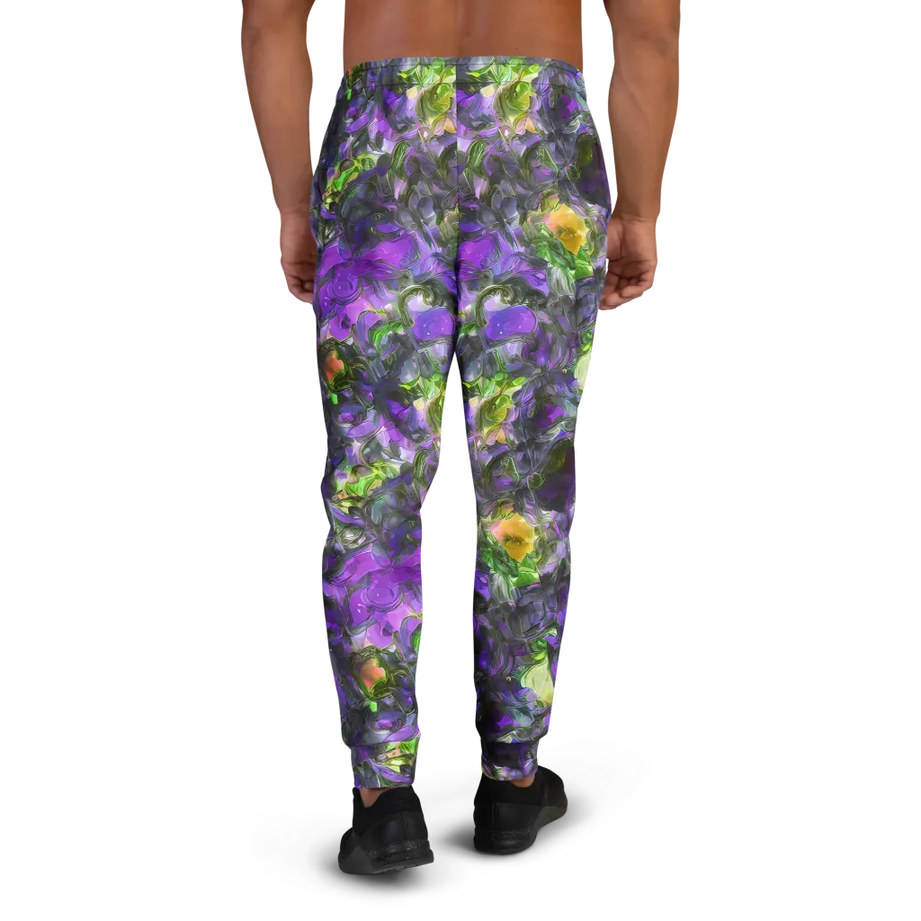 Plum Garden on Men's Joggers — Back
