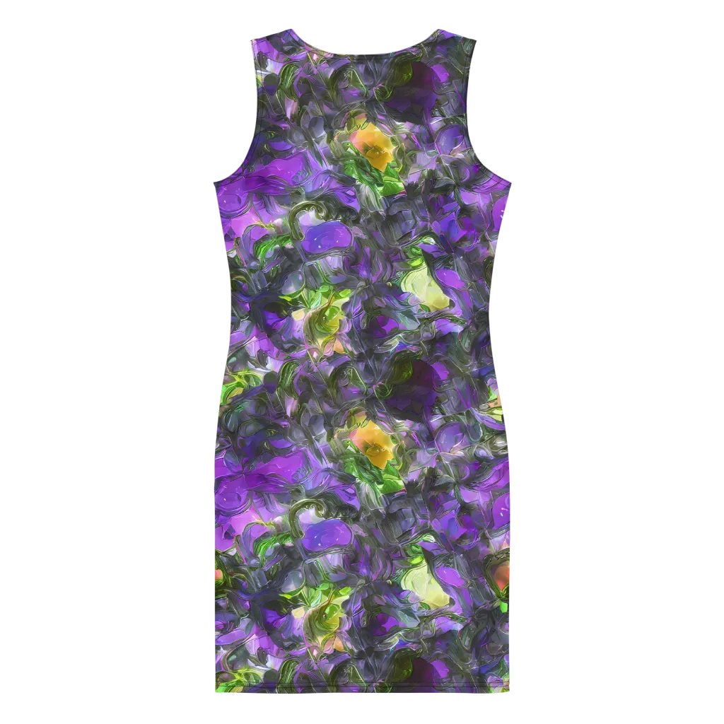Plum Garden on Bodycon Dress — Back