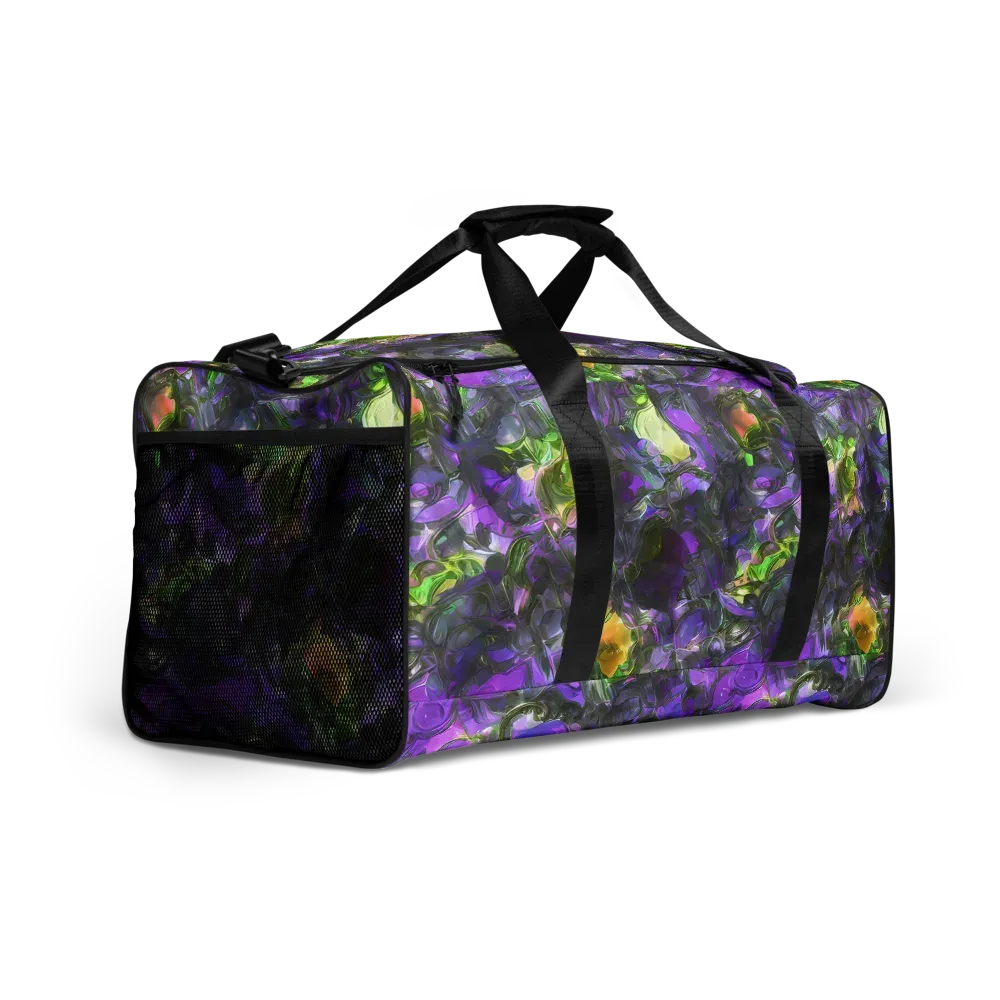 Plum Garden on Duffle Bag — Right Front