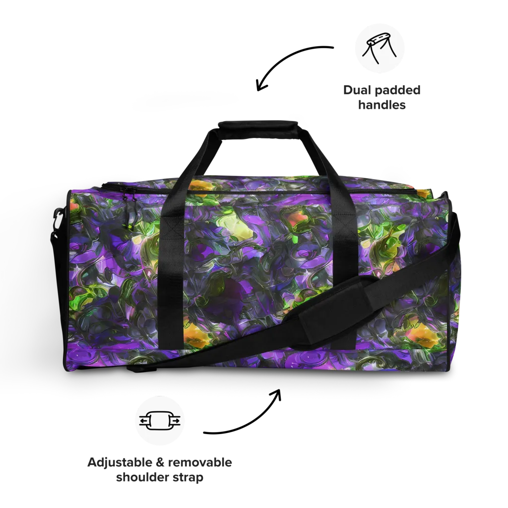 Plum Garden on Duffle Bag — Front
