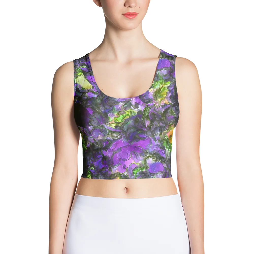 Plum Garden on Crop Top — Front