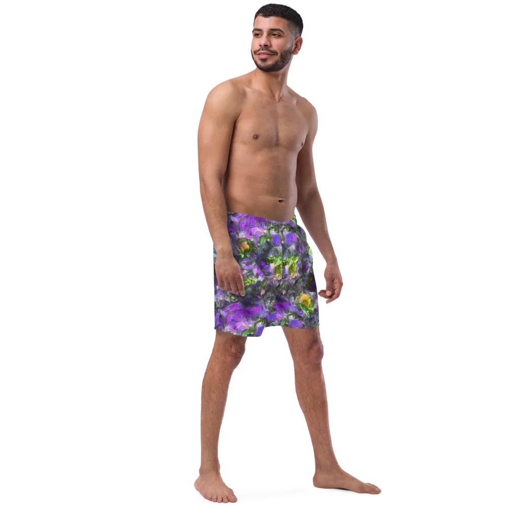 Plum Garden on Swim Trunks — Right Front