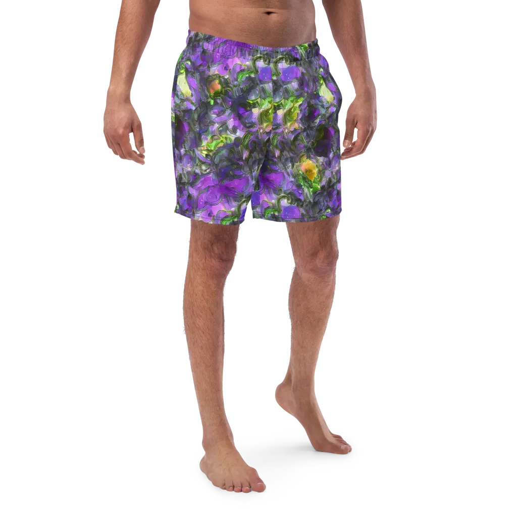 Plum Garden on Swim Trunks — Front