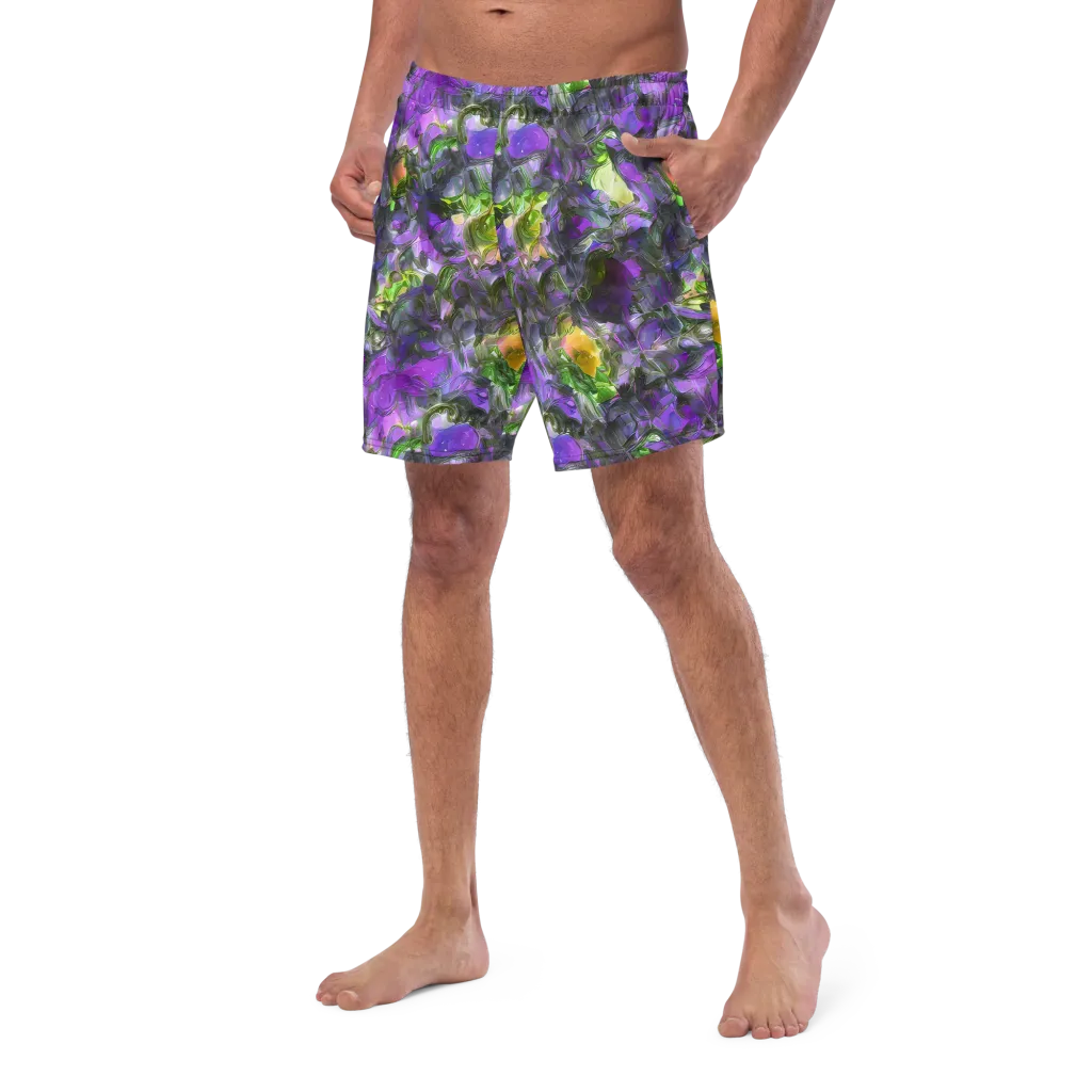 Plum Garden on Swim Trunks — Left Front