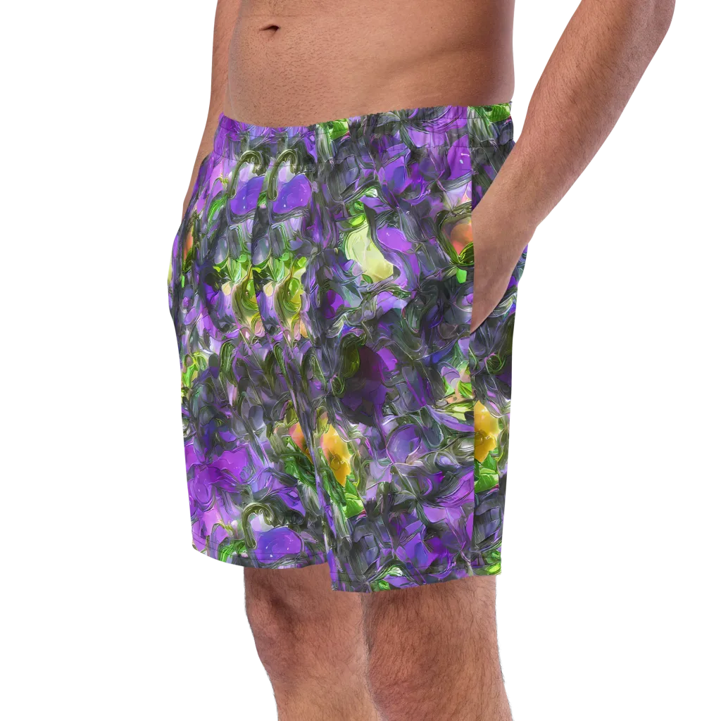 Plum Garden on Swim Trunks — Left Front