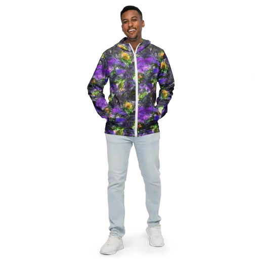 Plum Garden on a Men's Windbreaker