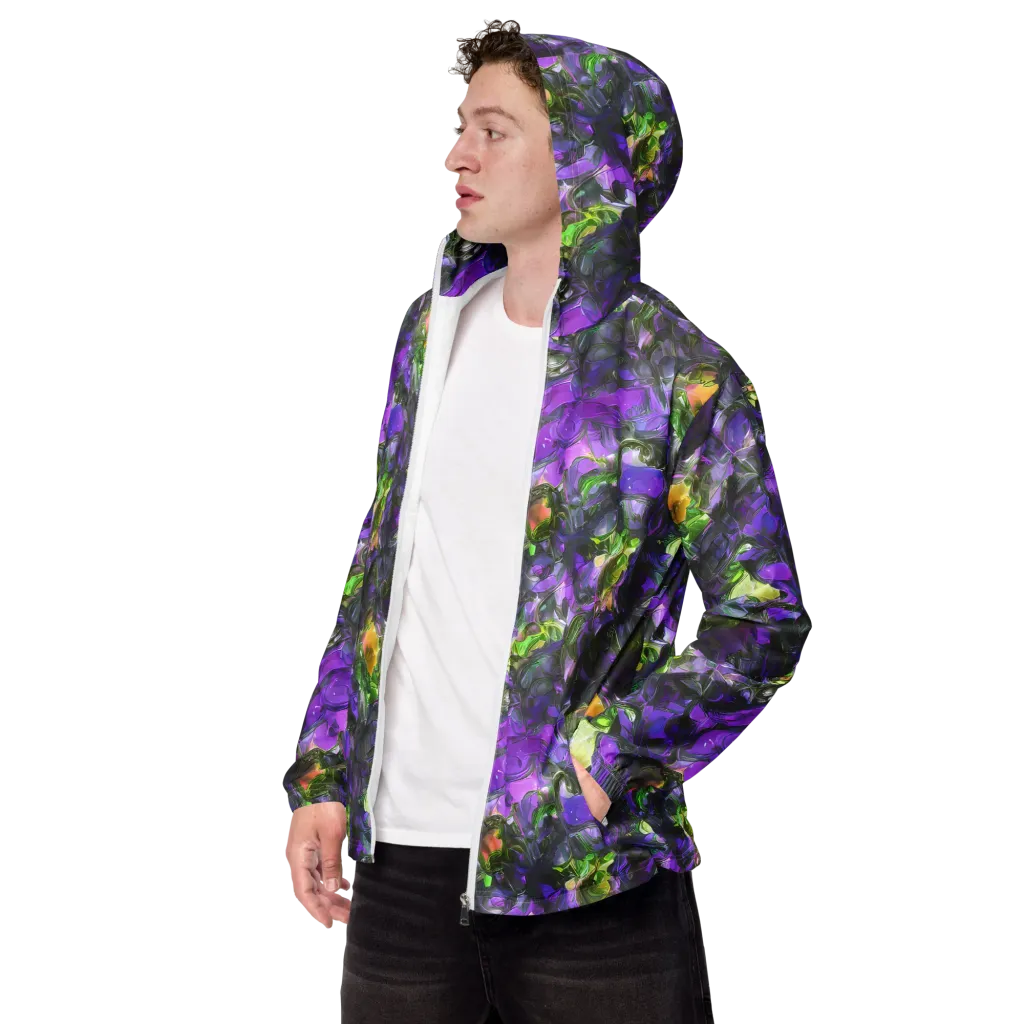 Plum Garden on Men's Windbreaker — Left Front