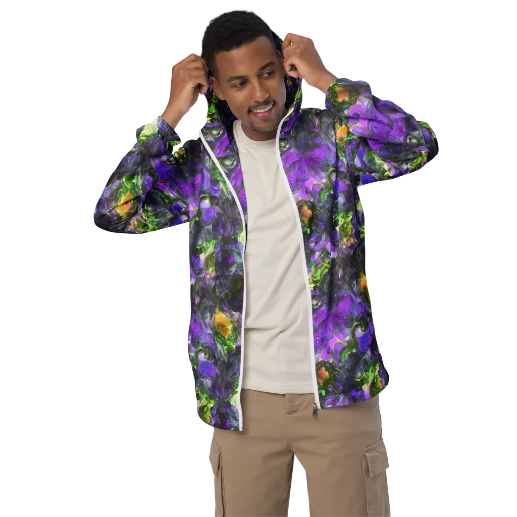 Plum Garden on Men's Windbreaker — Front