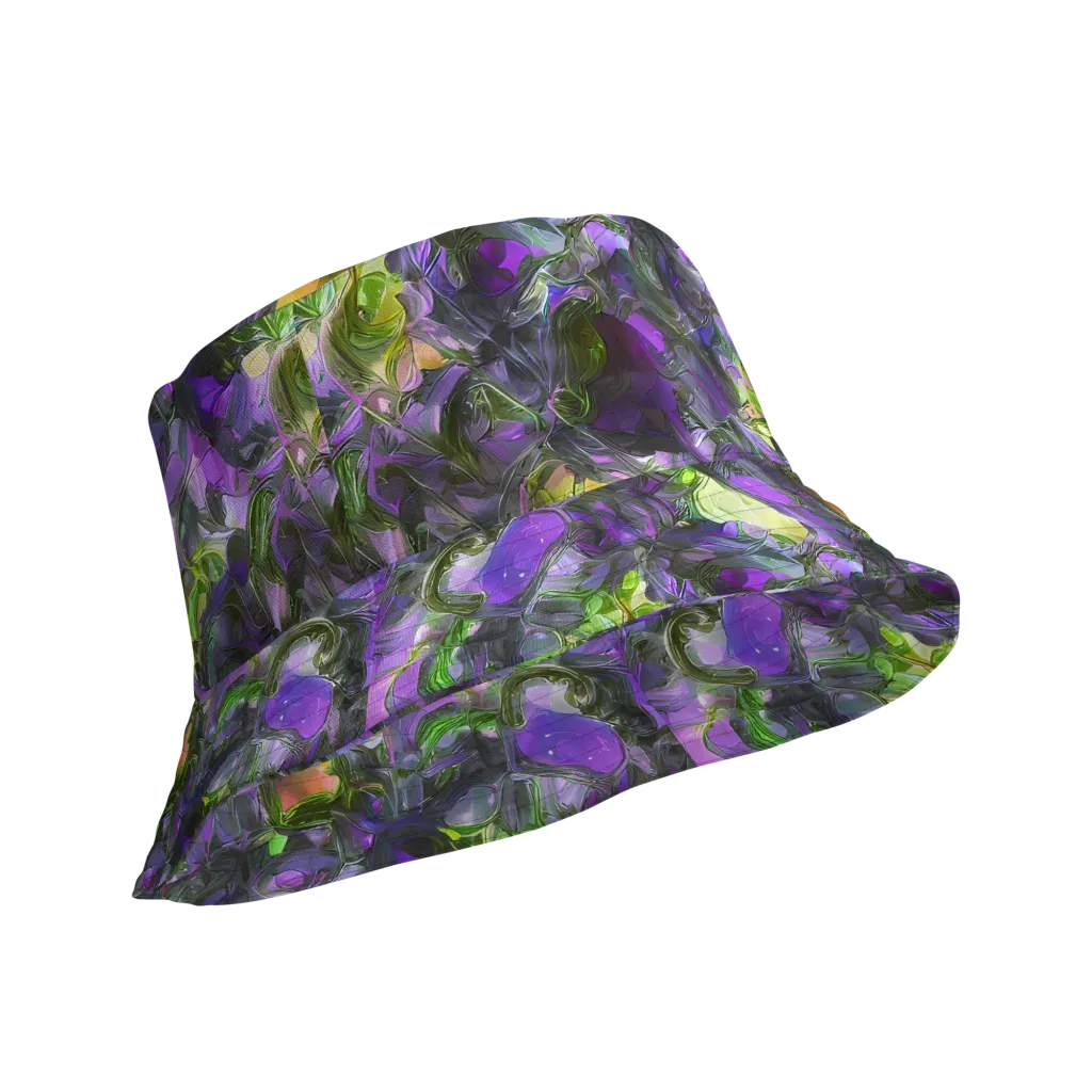 Plum Garden on Reversible Bucket Hat — Product details Outside