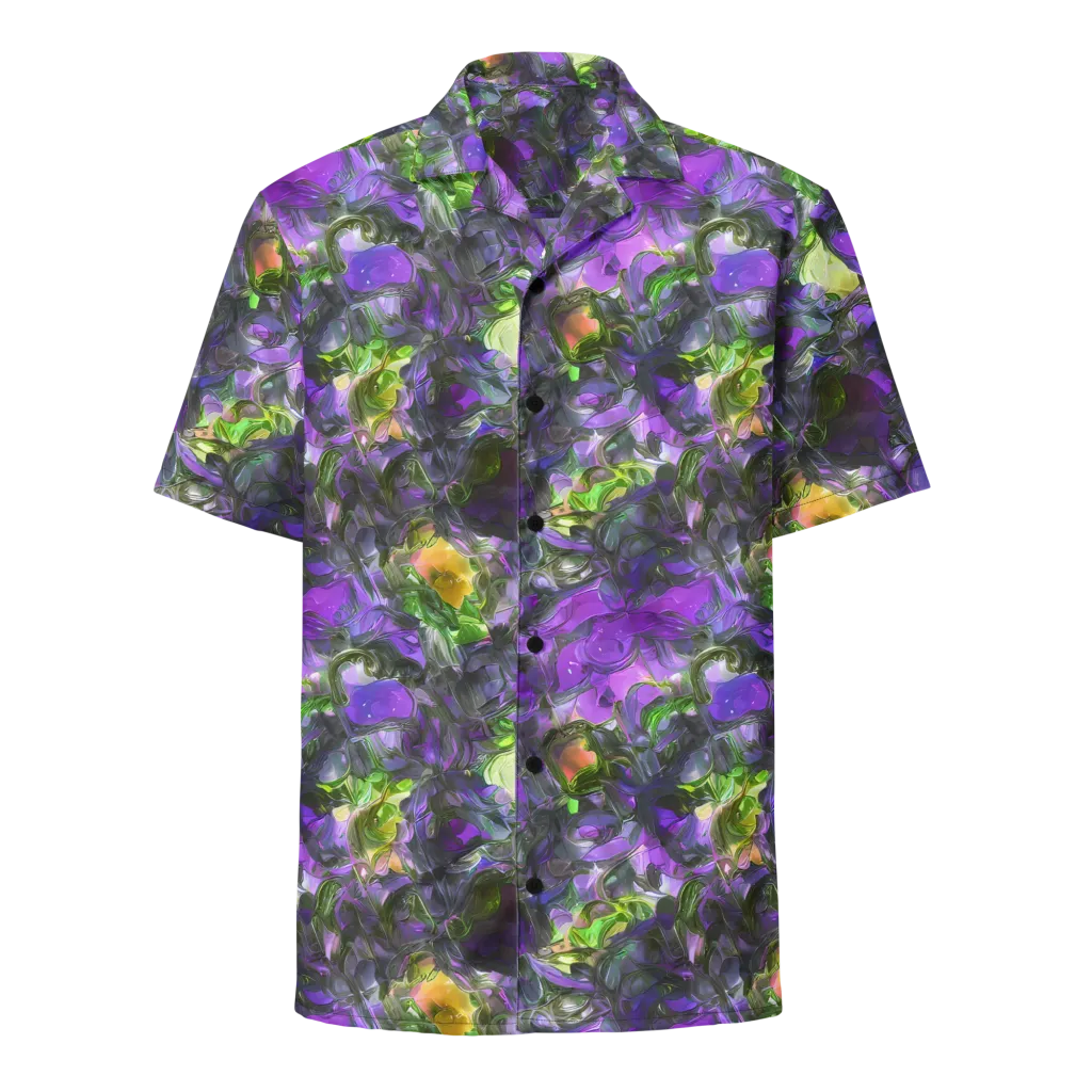 Plum Garden on Button Shirt — Front