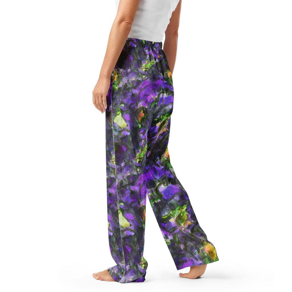 Plum Garden on Women's Pajama Pants — Left