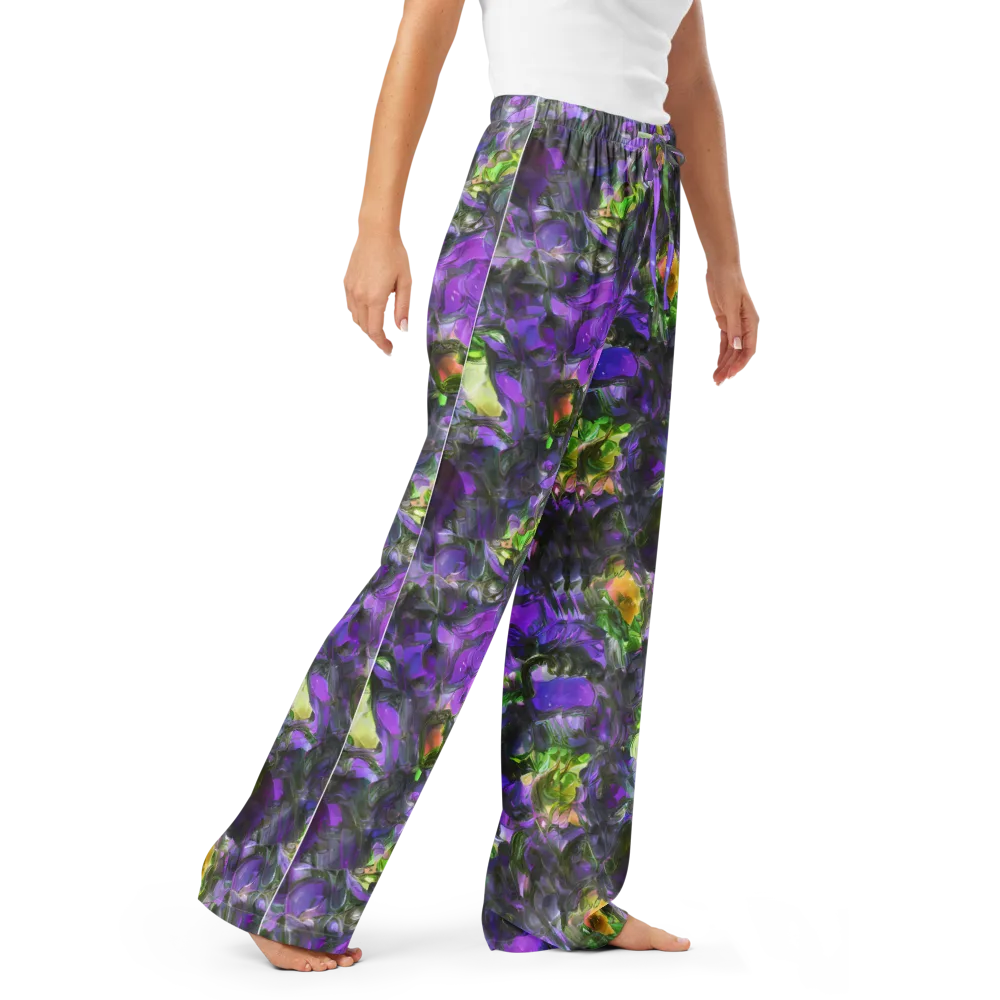 Plum Garden on Women's Pajama Pants — Right Front