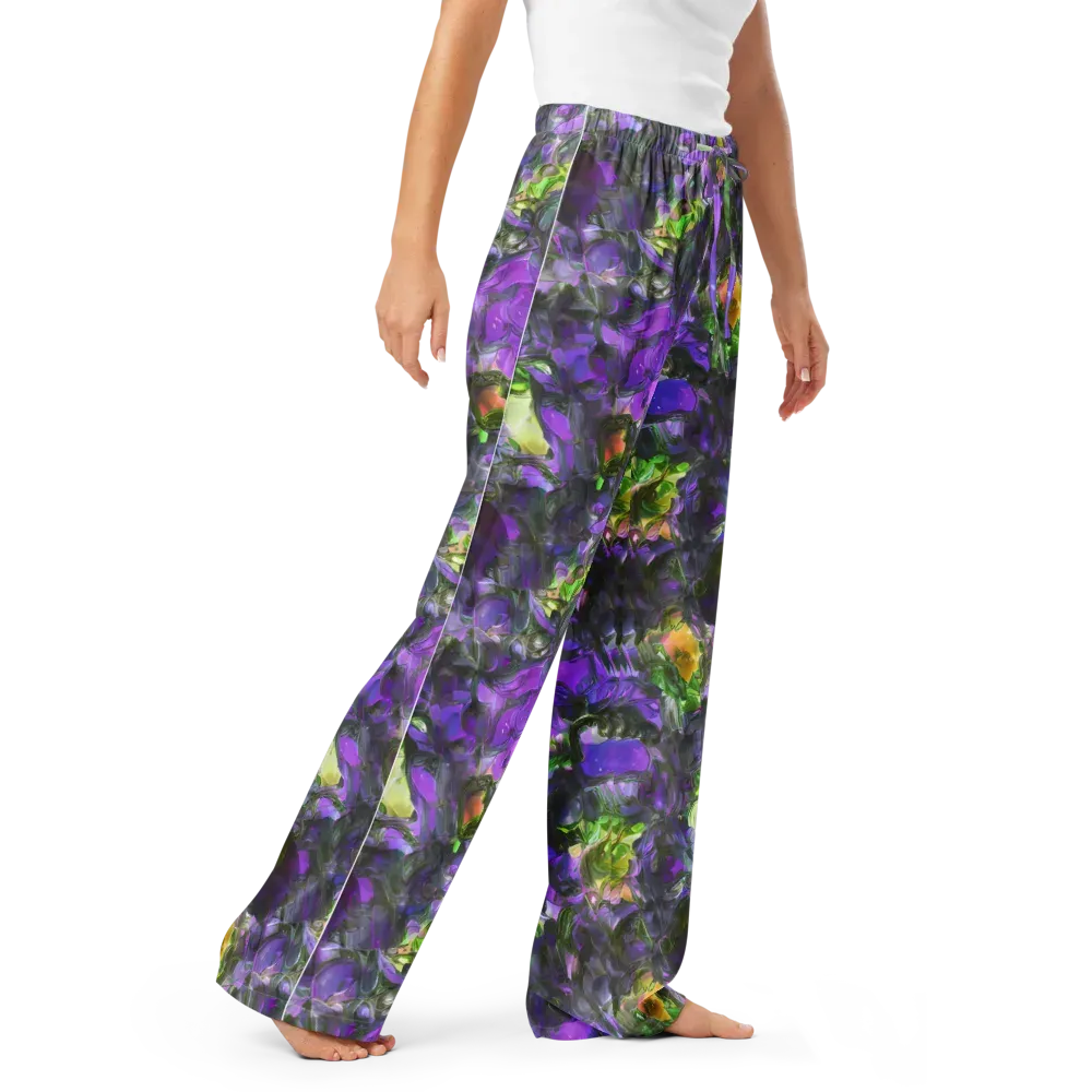 Plum Garden on Women's Pajama Pants — Right Front