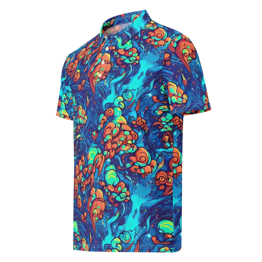 Vivid Submersion on Men's Slim Fit Polo Shirt — Left Front