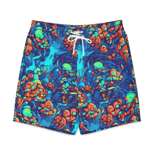 Vivid Submersion on a Men's Board Shorts