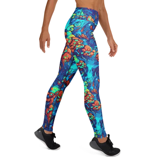 Vivid Submersion on a Yoga Leggings