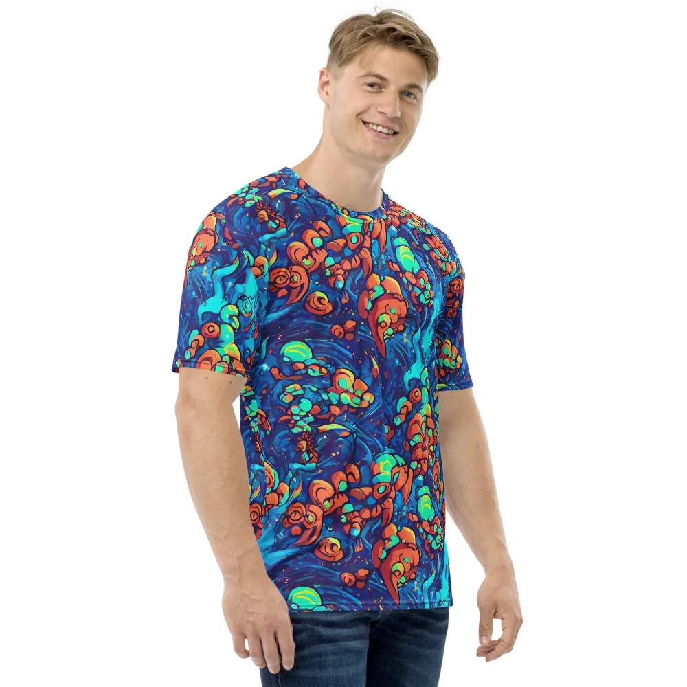 Vivid Submersion on Men's Crew Neck T-Shirt — Right