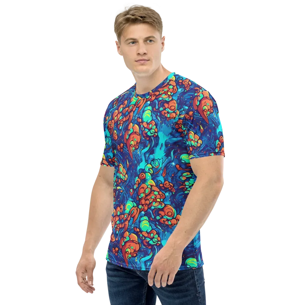 Vivid Submersion on Men's Crew Neck T-Shirt — Left