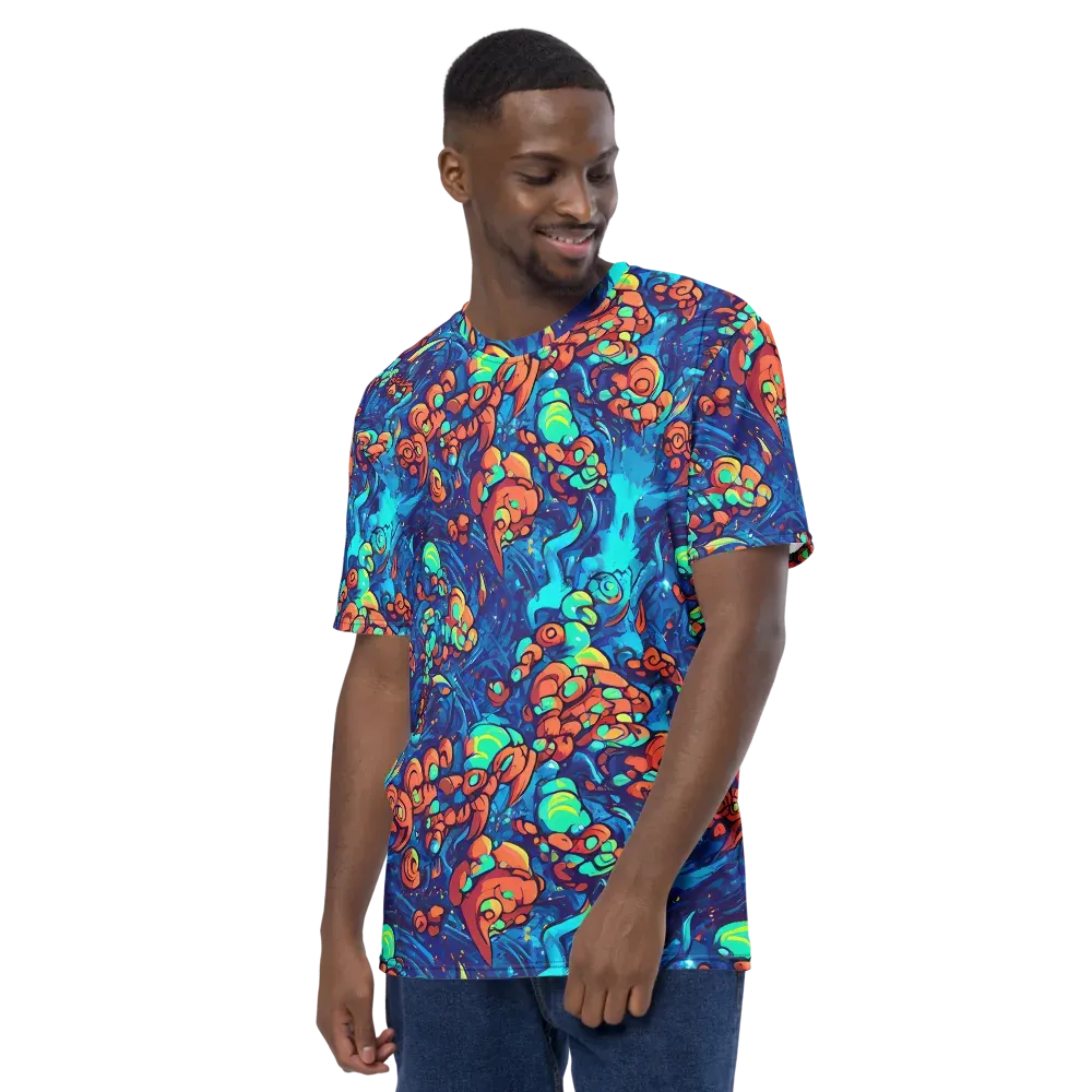 Vivid Submersion on Men's Crew Neck T-Shirt — Left