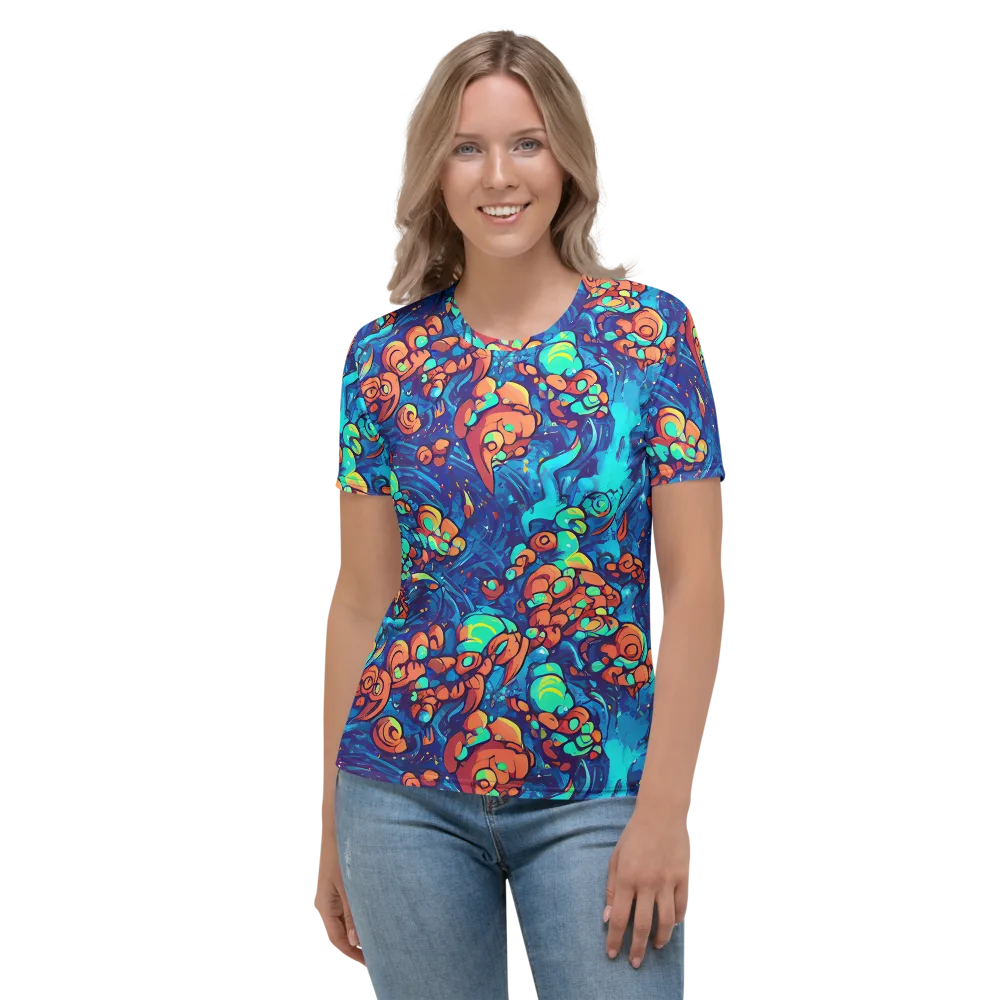 Vivid Submersion on Women's Crew Neck T-Shirt — Front
