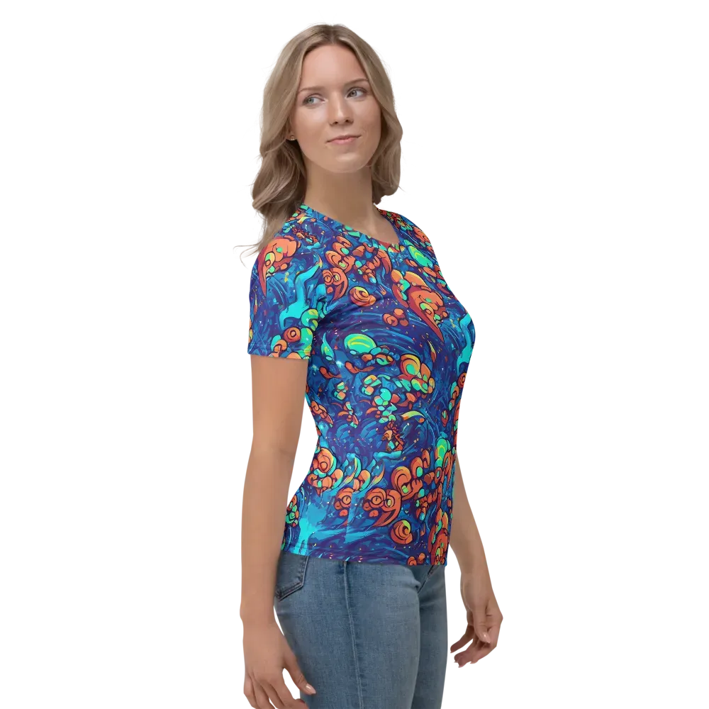 Vivid Submersion on Women's Crew Neck T-Shirt — Right