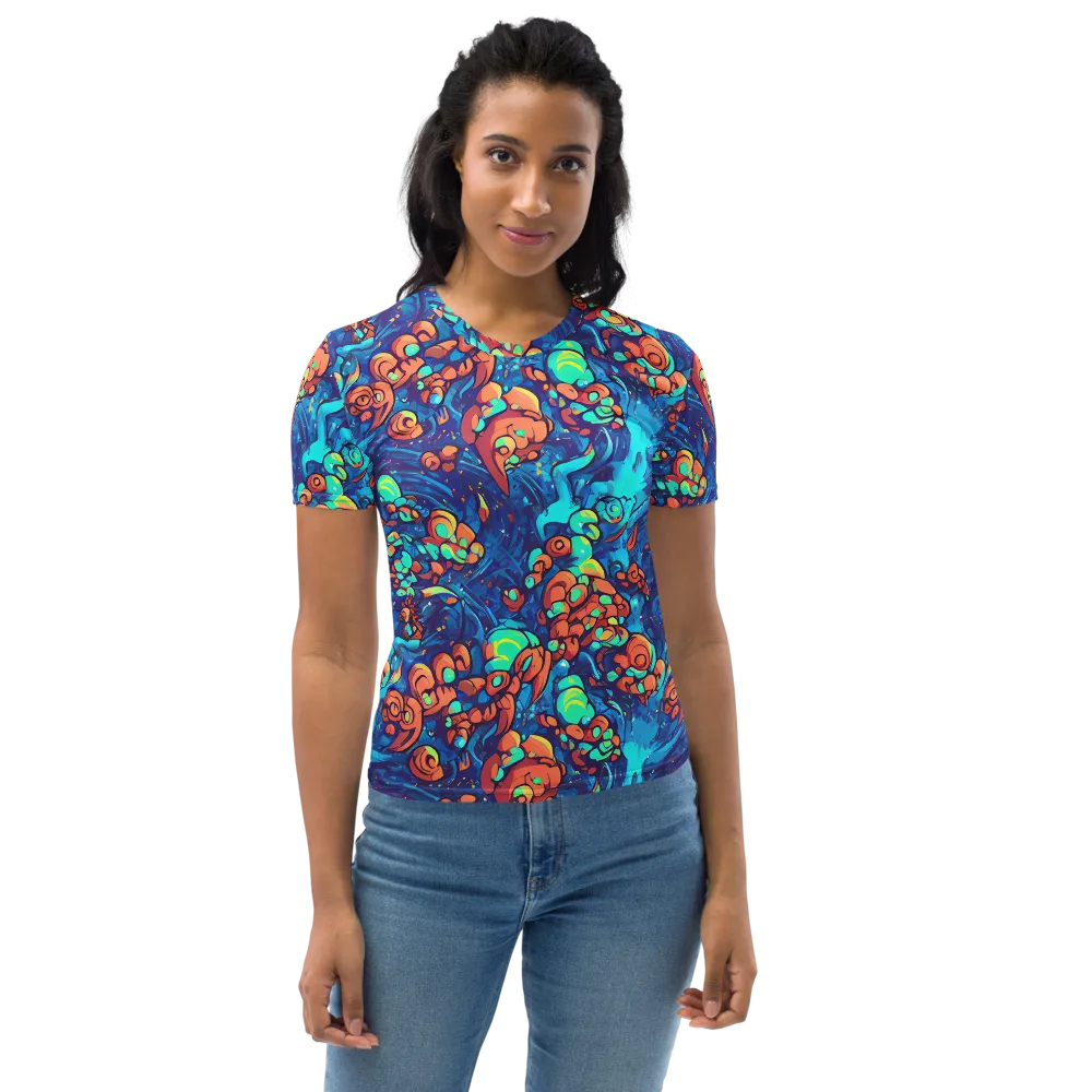 Vivid Submersion on Women's Crew Neck T-Shirt — Front