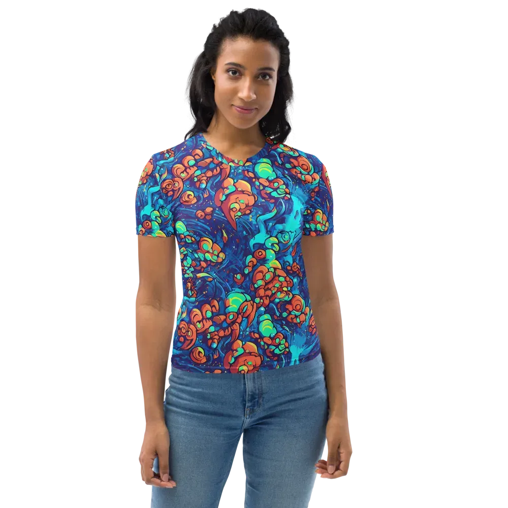 Vivid Submersion on Women's Crew Neck T-Shirt — Front