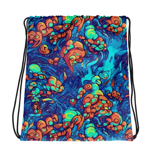 Vivid Submersion on a Drawstring Bag