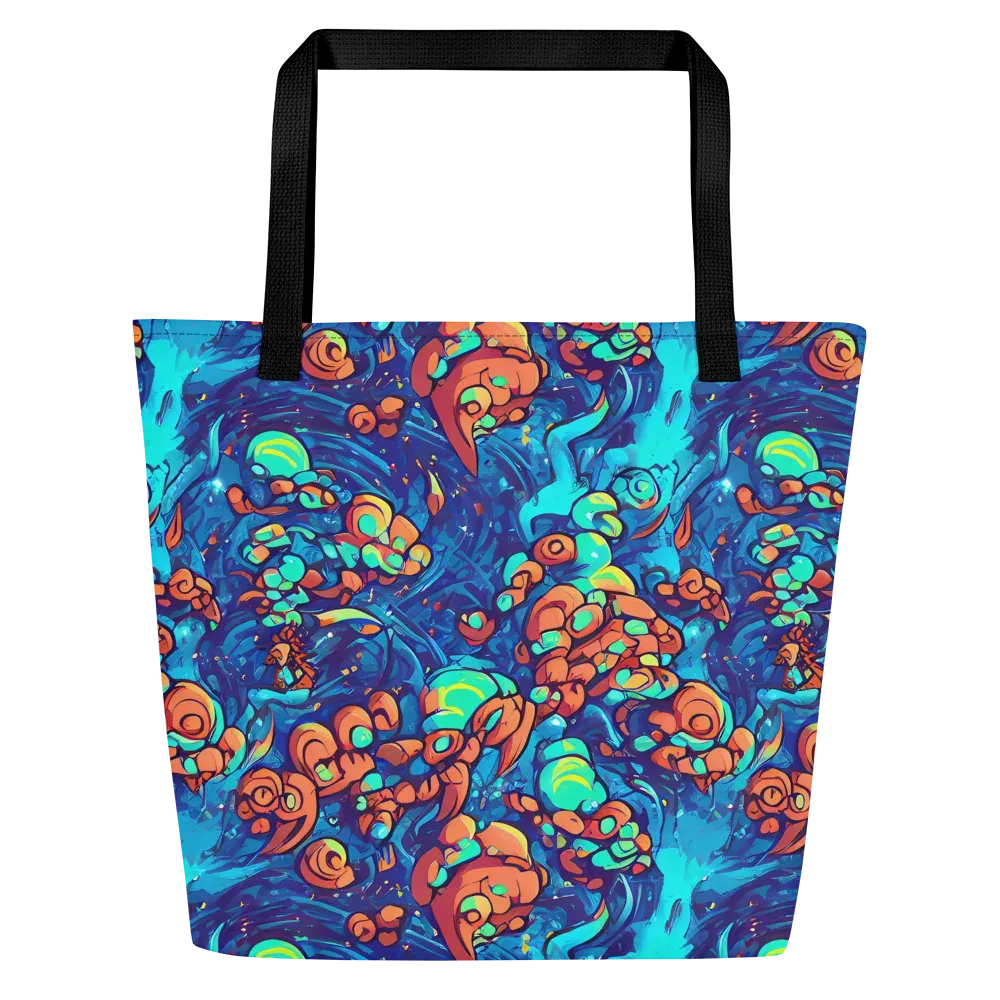 Vivid Submersion on Large Tote Bag W/ Pocket — Front