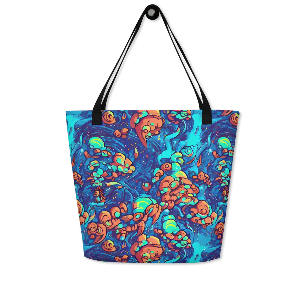 Vivid Submersion on Large Tote Bag W/ Pocket — Front