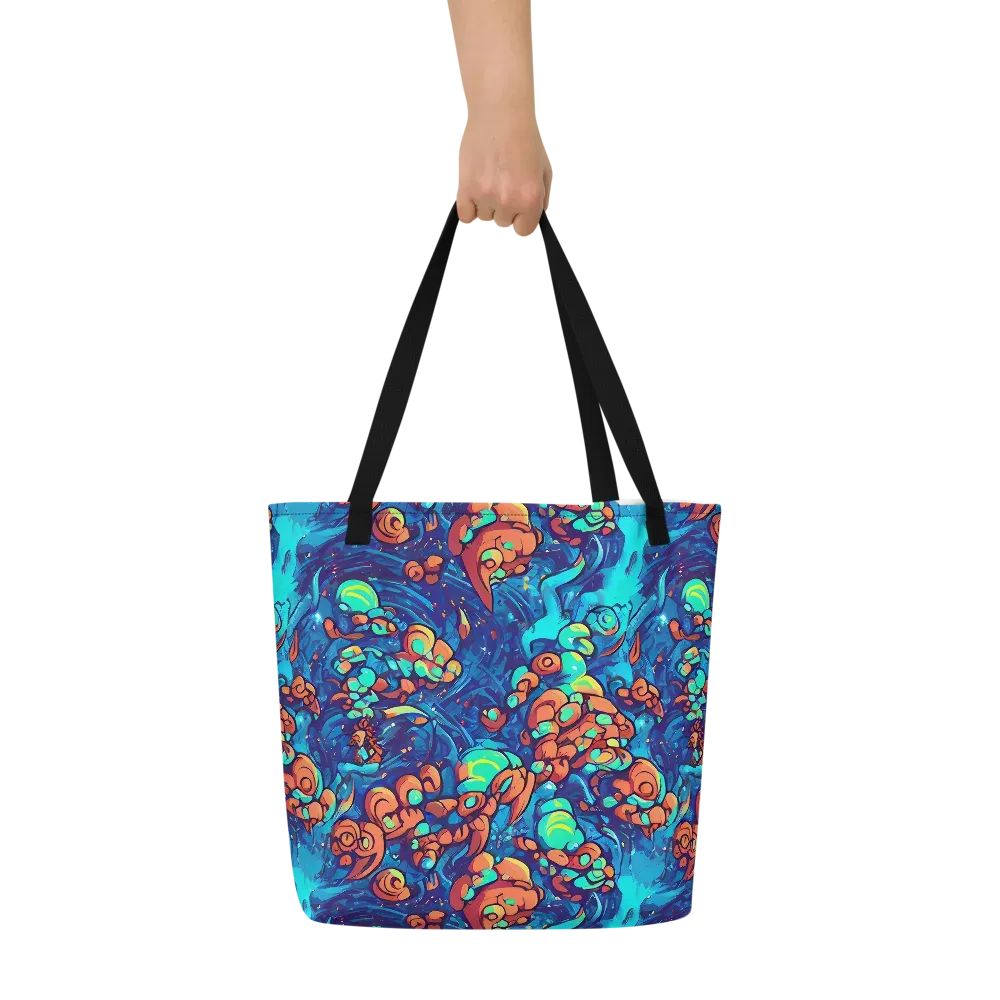 Vivid Submersion on Large Tote Bag W/ Pocket — Front