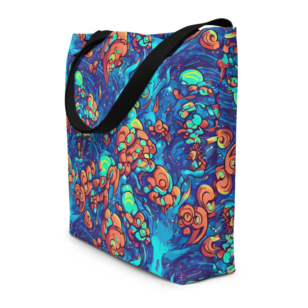 Vivid Submersion on Large Tote Bag W/ Pocket — Front