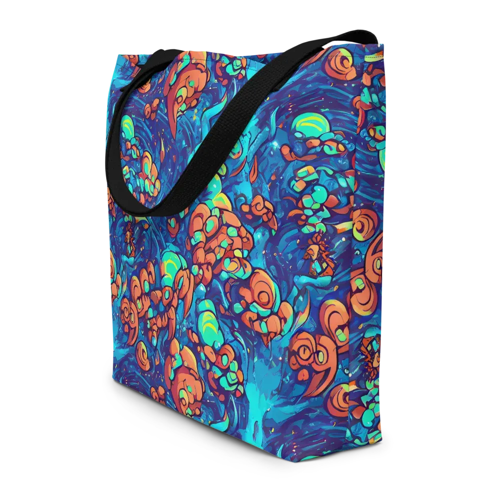 Vivid Submersion on Large Tote Bag W/ Pocket — Front