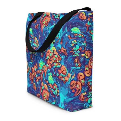 Vivid Submersion on a Large Tote Bag W/ Pocket