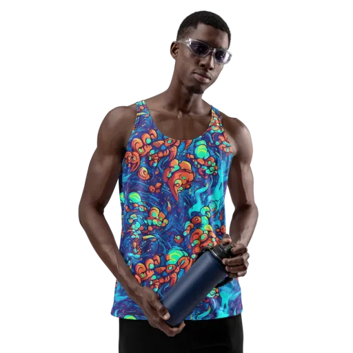 Vivid Submersion on a Men's Tank Top