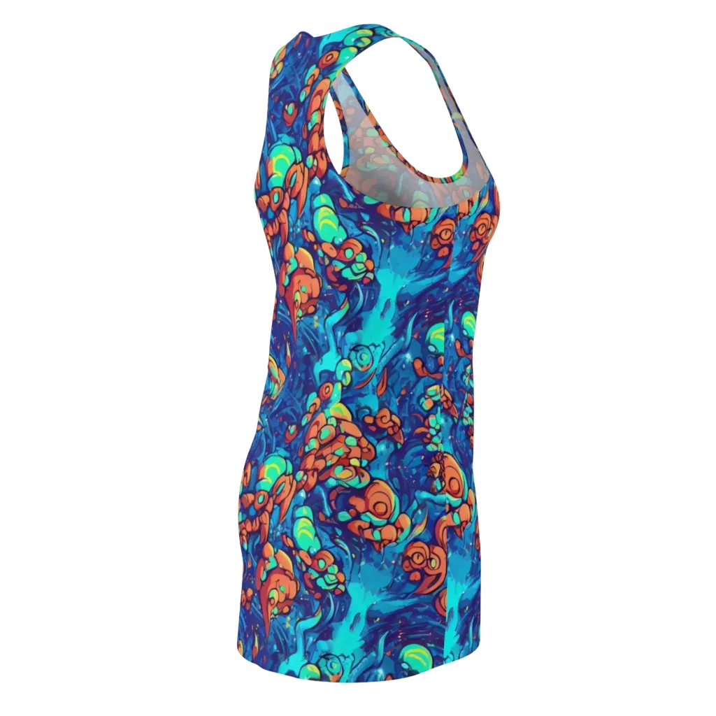 Vivid Submersion on Racerback Dress — Back Side