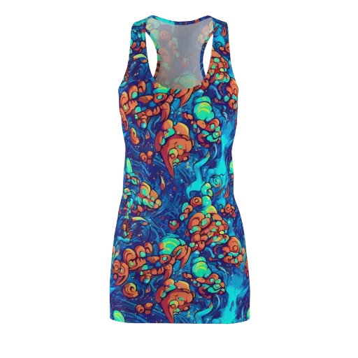 Vivid Submersion on a Racerback Dress