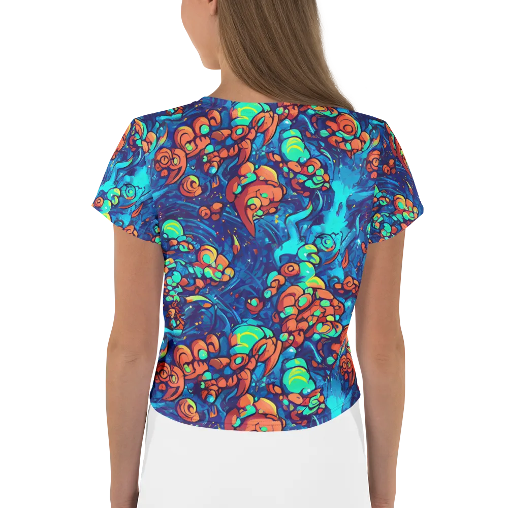 Vivid Submersion on Crop Tee — Back