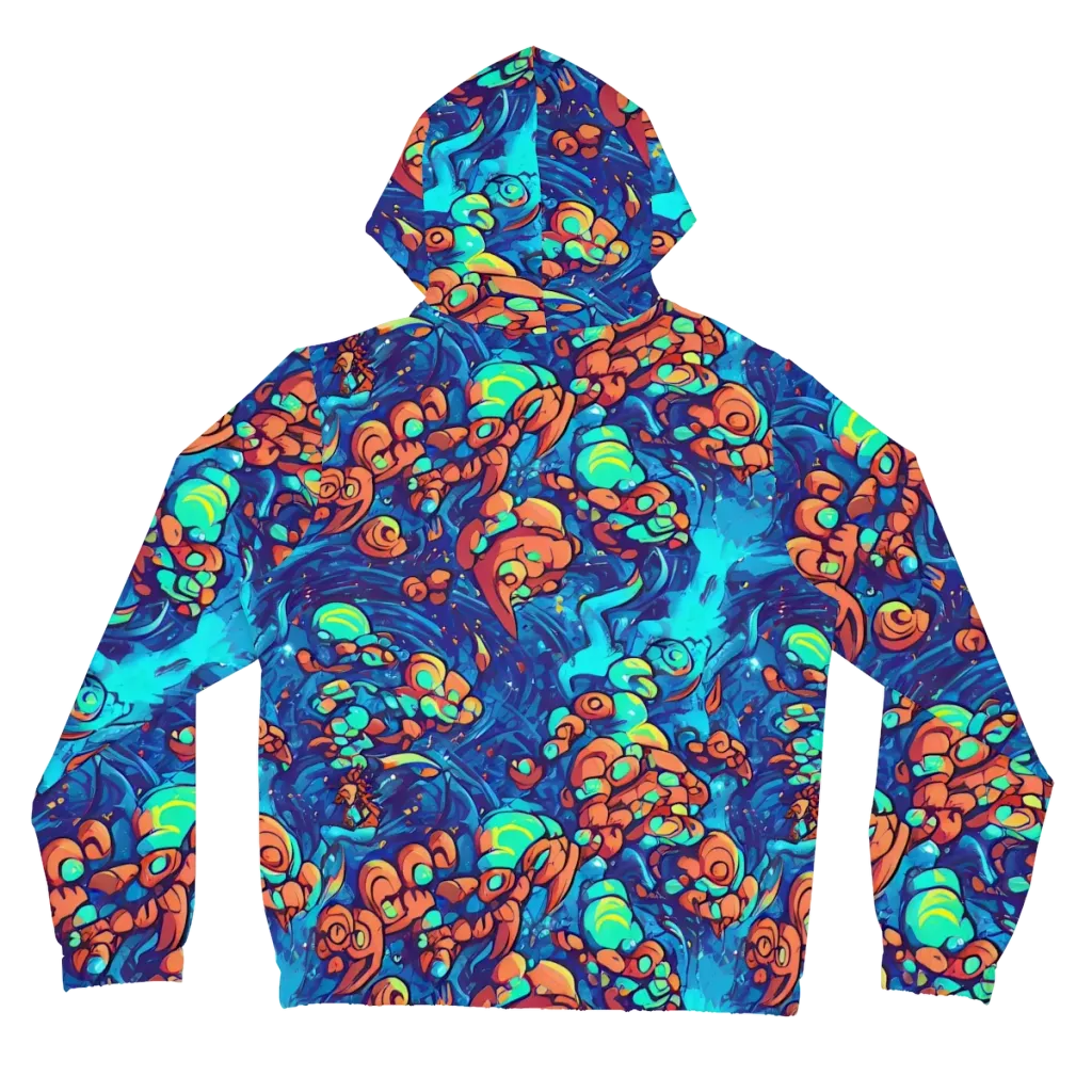 Vivid Submersion on Women's Full-Zip Hoodie — Back