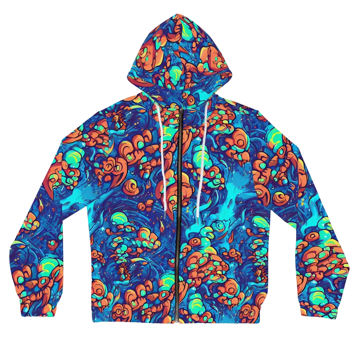 Vivid Submersion on Women's Full-Zip Hoodie — Front
