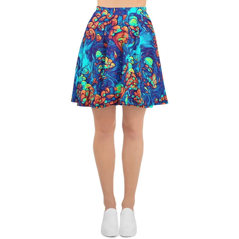 Vivid Submersion on Skater Skirt — Front