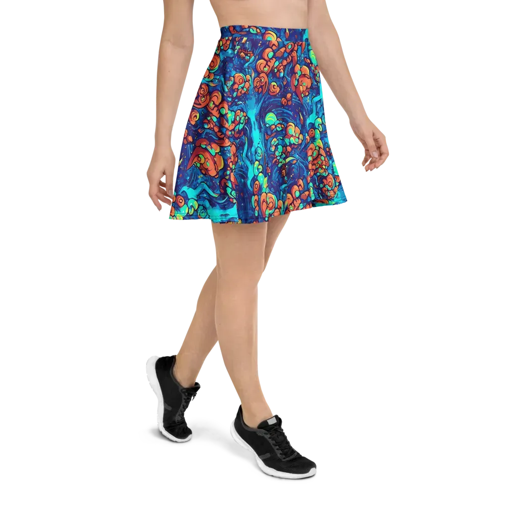Vivid Submersion on Skater Skirt — Right