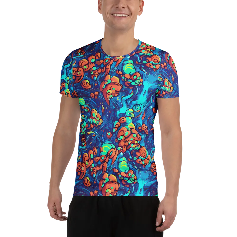 Vivid Submersion on Men's Athletic T-Shirt — Front