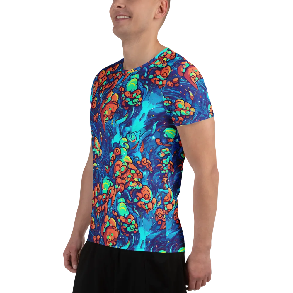 Vivid Submersion on Men's Athletic T-Shirt — Left