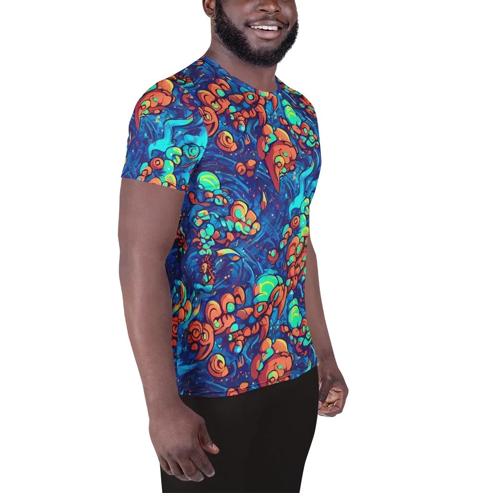Vivid Submersion on Men's Athletic T-Shirt — Right