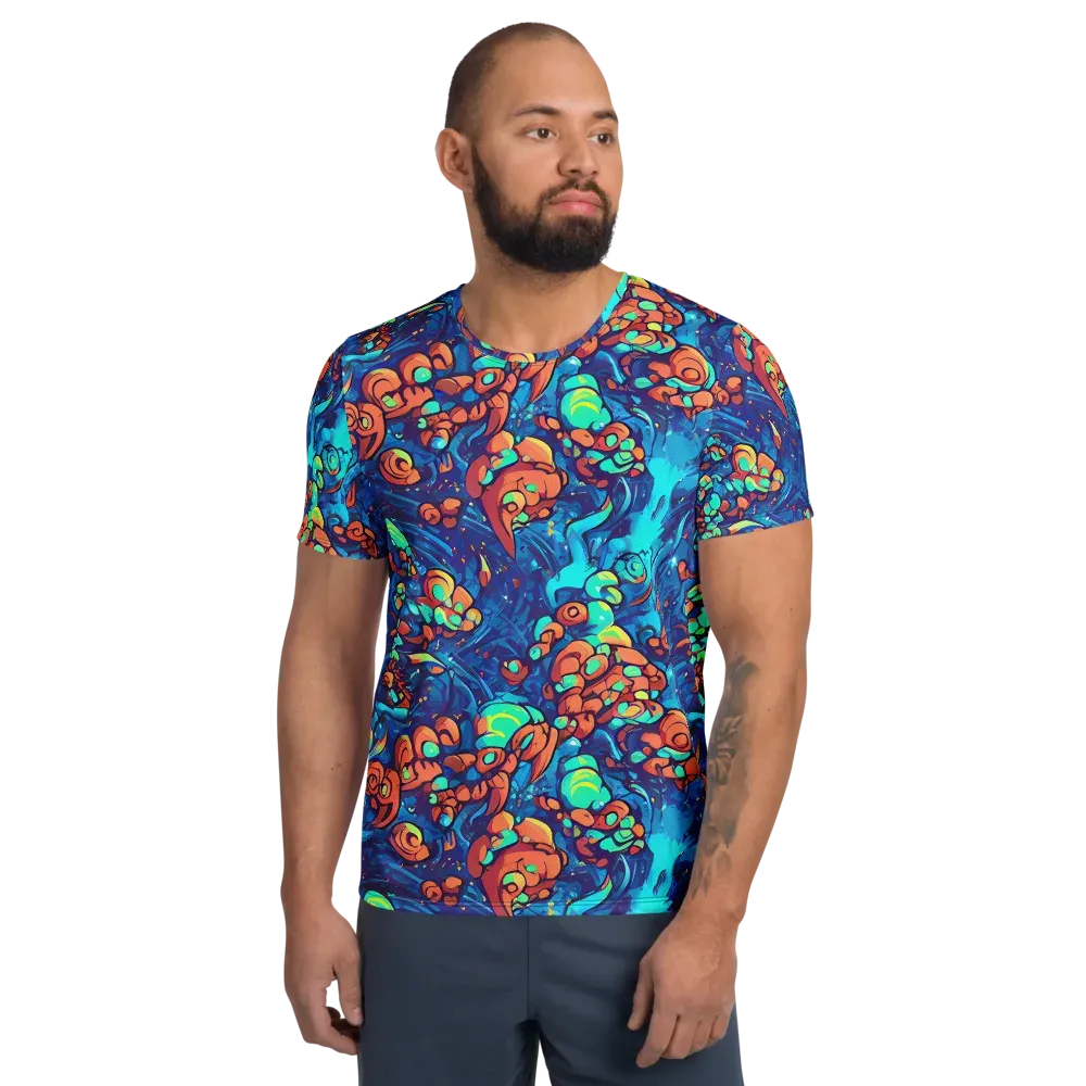 Vivid Submersion on Men's Athletic T-Shirt — Front