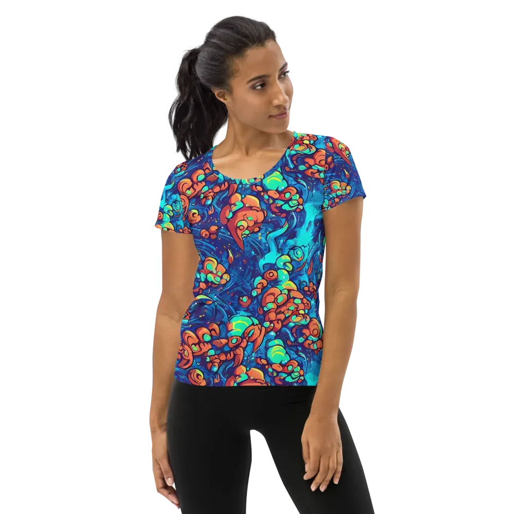 Vivid Submersion on Women's Athletic T-Shirt — Front