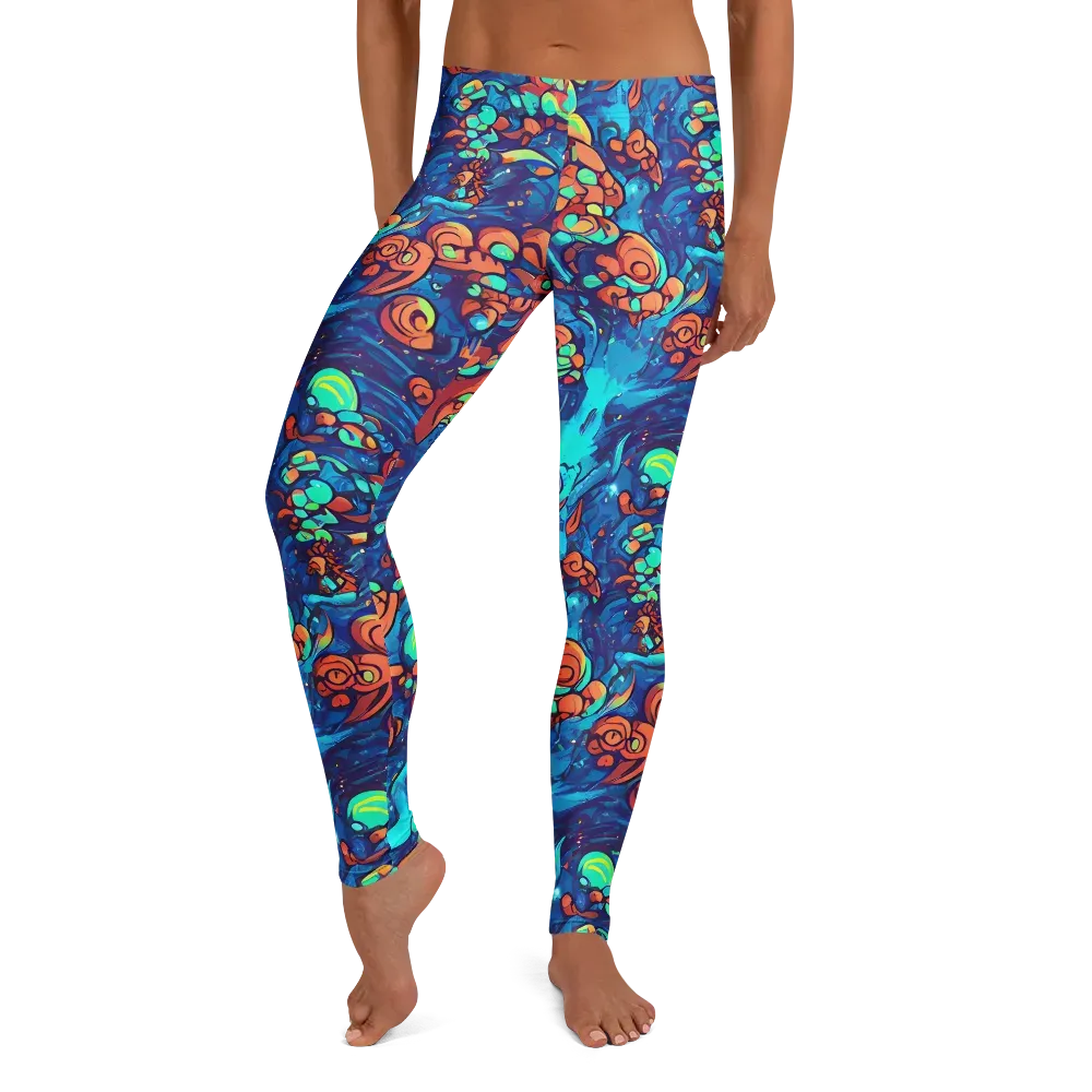 Vivid Submersion on Leggings — Front