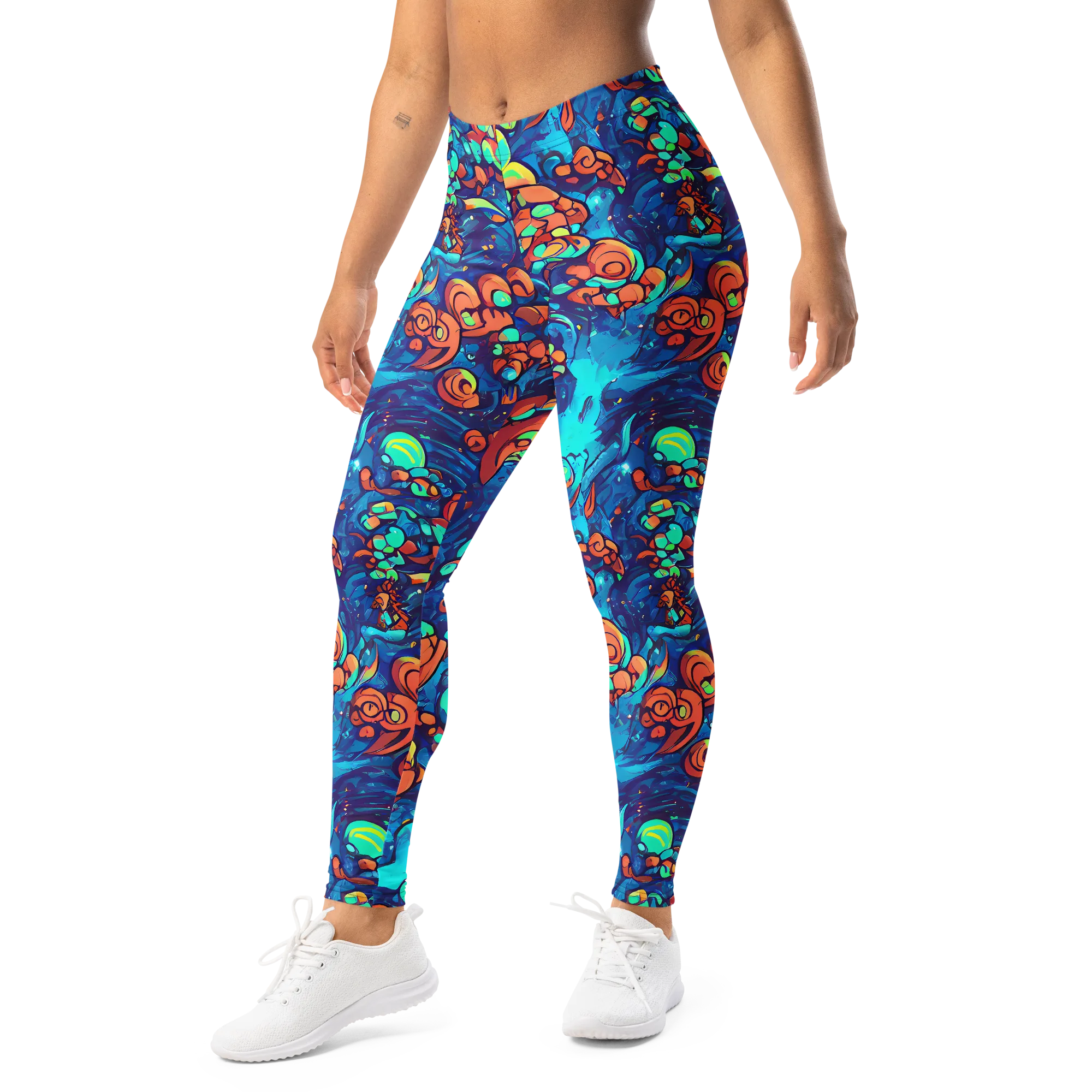 Vivid Submersion on Leggings — Left Front