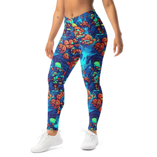 Vivid Submersion on a Leggings